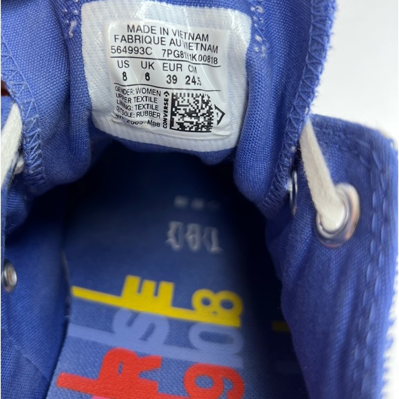 Women's Converse Chuck Taylor All Star Lift Ox Low Rainbow-Ozone Blu 564993C 8 - Picture 14 of 16